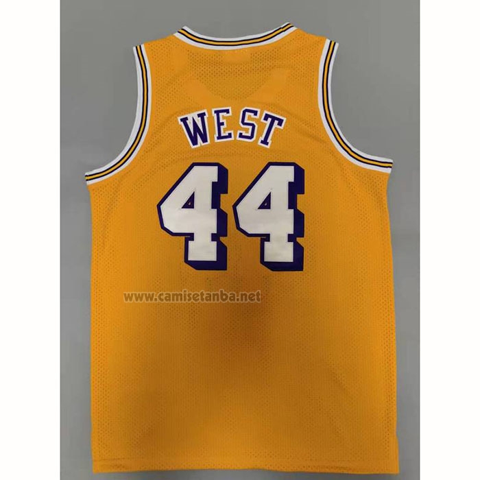 Camiseta Los Angeles Lakers Jerry West #44 Mitchell & Ness 1971-72 Amarillo